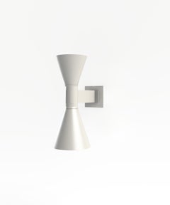 Nemo Applique de Marseille Wall Scone in Aluminum & Steel Whitewash
