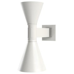Nemo Applique de Marseille Wandteller aus Aluminium und Stahl weiß getüncht