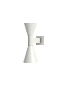 Nemo Applique de Marseille Wandteller aus Aluminium und Stahl weiß getüncht
