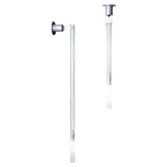 Nemo Canna Nuda Ceiling Light in Glass Satin Nickel 50cm G9 LED/HALO