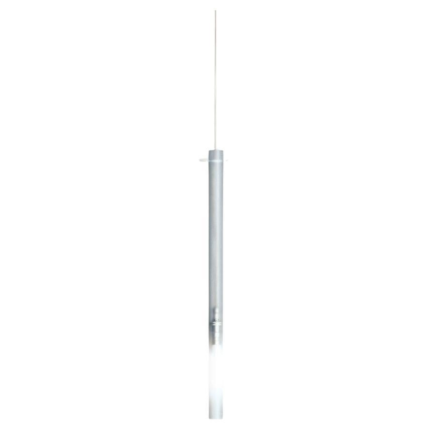Nemo Canna Nuda Pendant Light in Glass Satin Nickel 50cm G9 LED/HALO