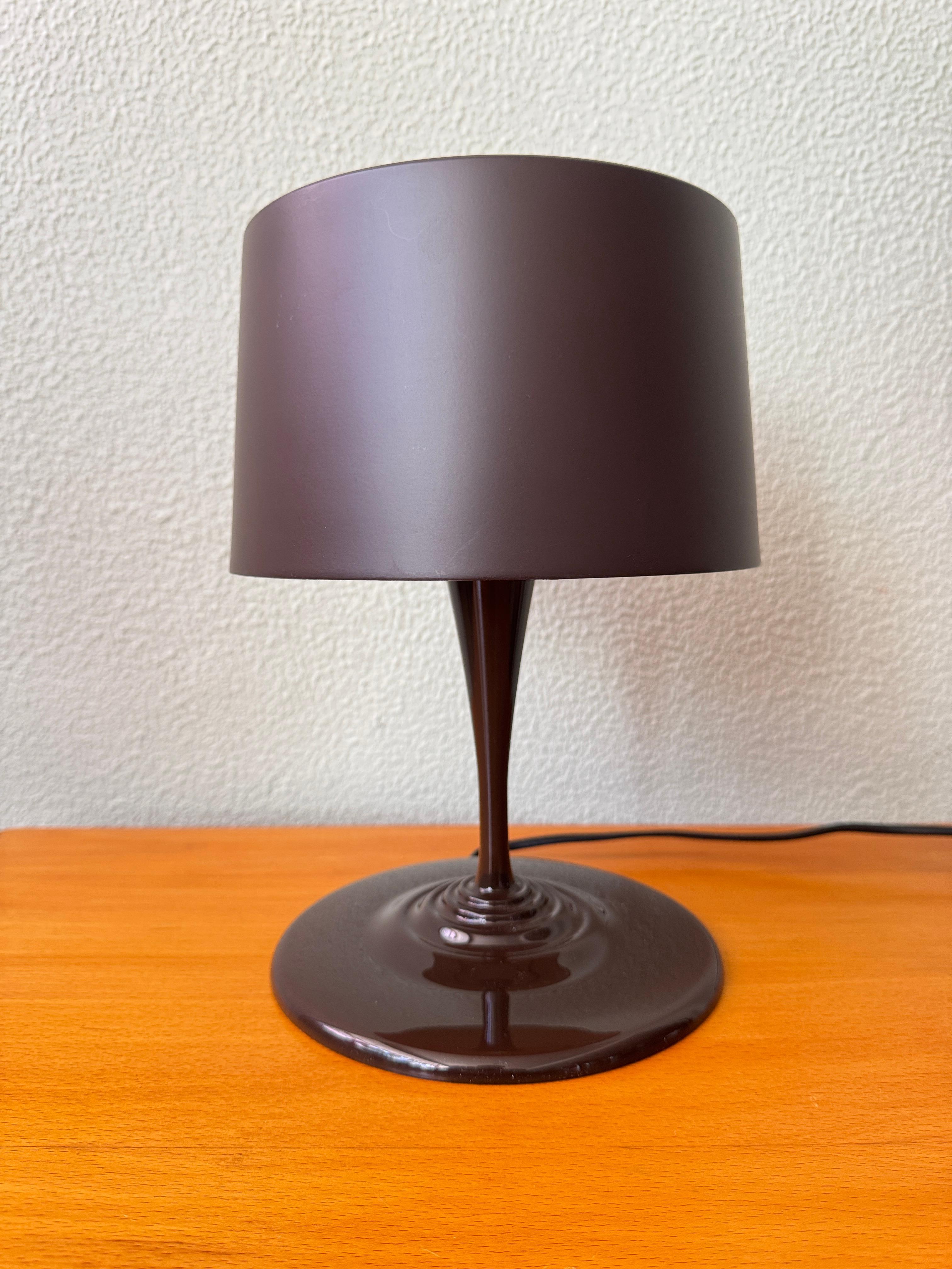 Mid-Century Modern Nemo Cassina Chocolite Table Lamp Toshitaka Nakamura Brown NOS with Original Box en vente