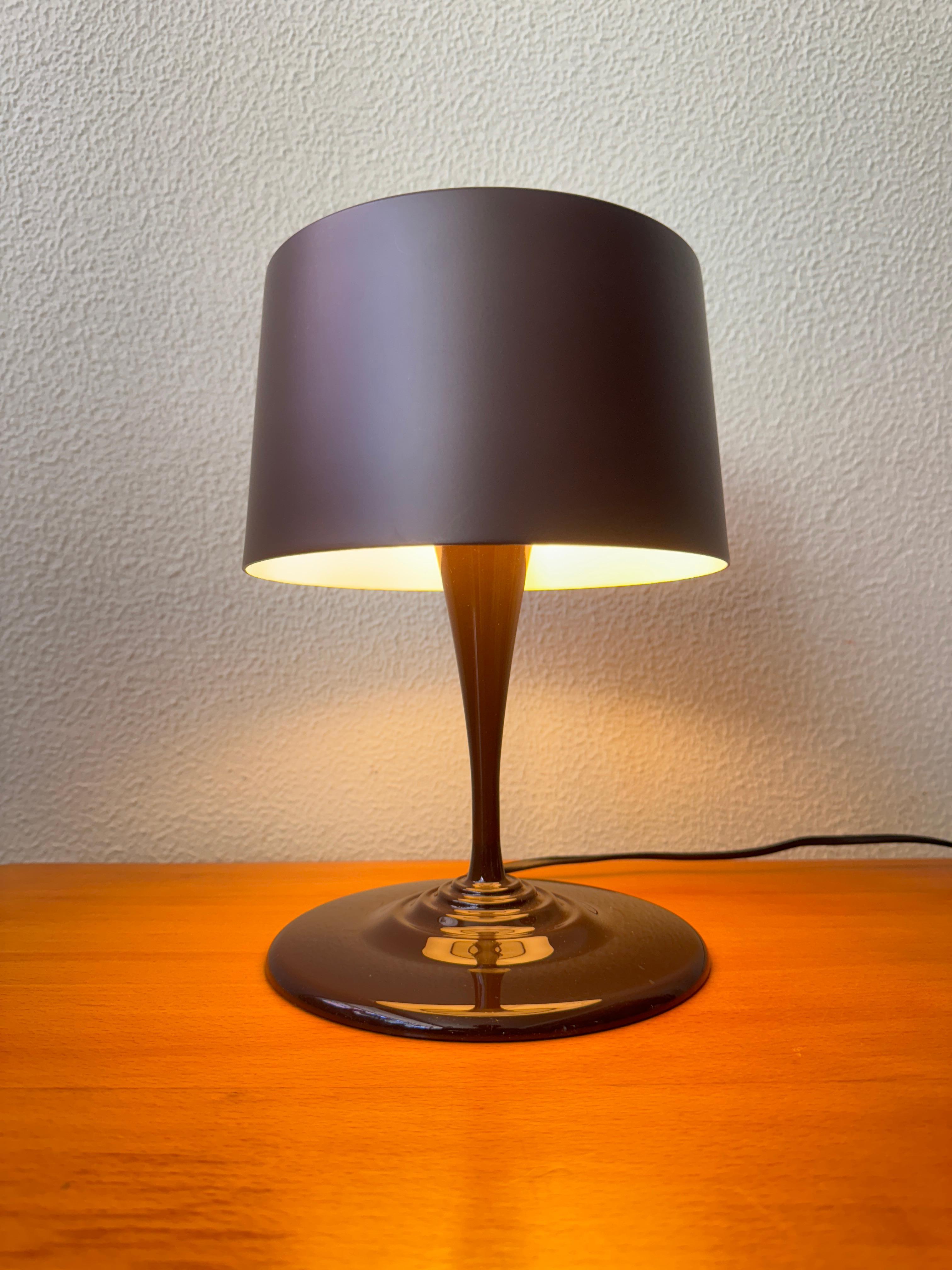 italien Nemo Cassina Chocolite Table Lamp Toshitaka Nakamura Brown NOS with Original Box en vente
