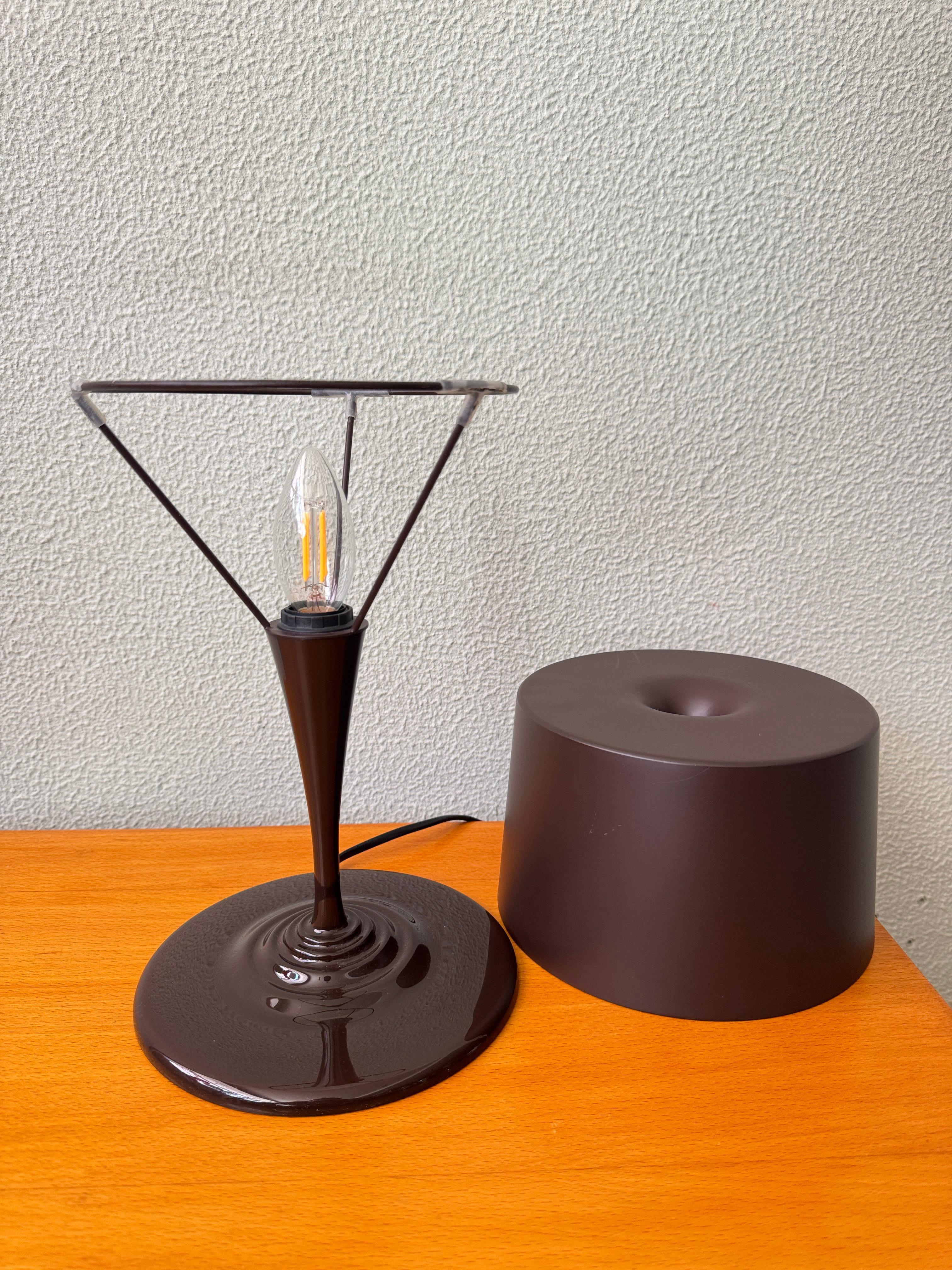 Nemo Cassina Chocolite Table Lamp Toshitaka Nakamura Brown NOS with Original Box en vente 1