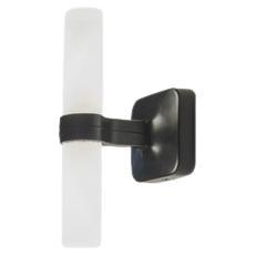 Nemo Corona Aplique de Pared de Aluminio y Cristal Pintado de Negro