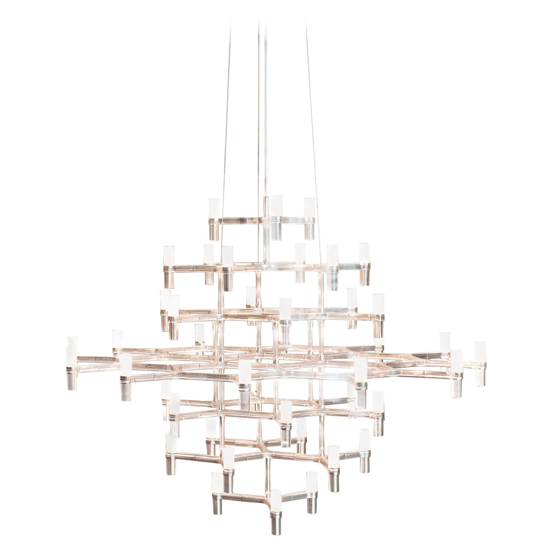 For Sale: Silver (Polished) Nemo Crown Magnum Dimmable Pendant Chandeliers by Jehs + Laub