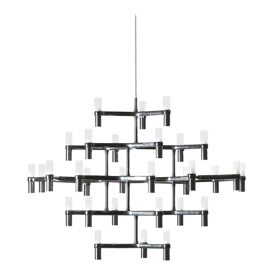 For Sale: Black Nemo Crown Major Dimmable Pendant Chandeliers by Jehs + Laub