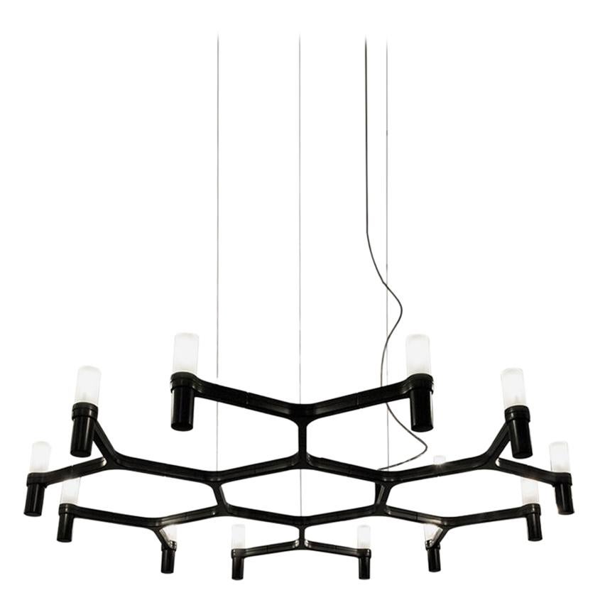 For Sale: Black Nemo Crown Minor Dimmable Pendant Chandeliers by Jehs + Laub