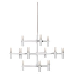 Nemo Crown Minor Pendant Light in Aluminum & Glass White Painted