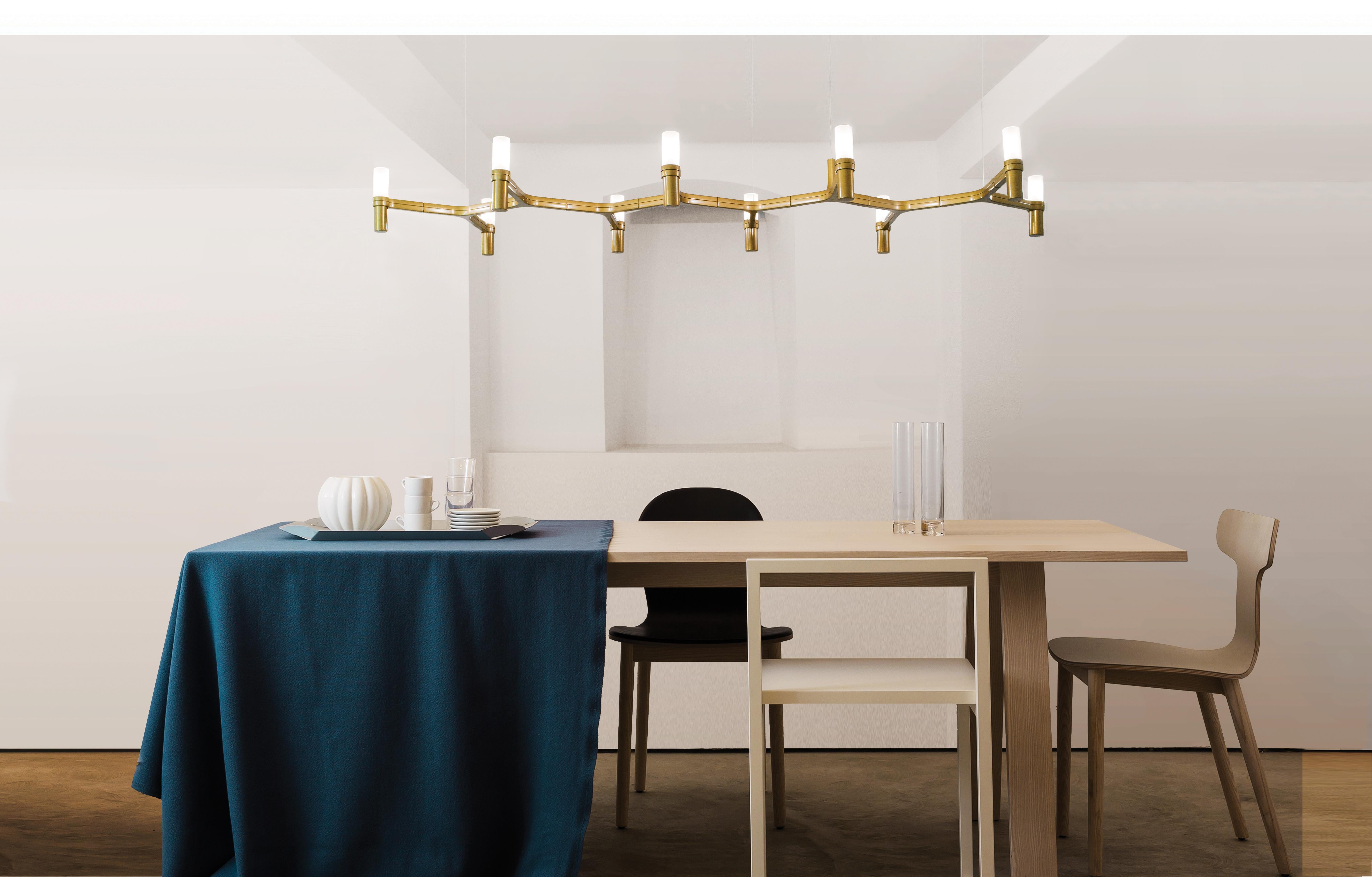 Modern Nemo Crown Plana Linea Dimmable Pendant Chandeliers by Jehs + Laub For Sale