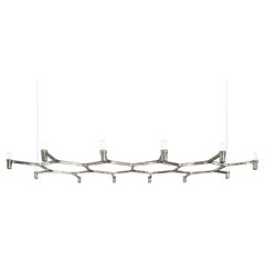 Nemo Crown Plana Major Pendant Light in Aluminum & Glass Polished