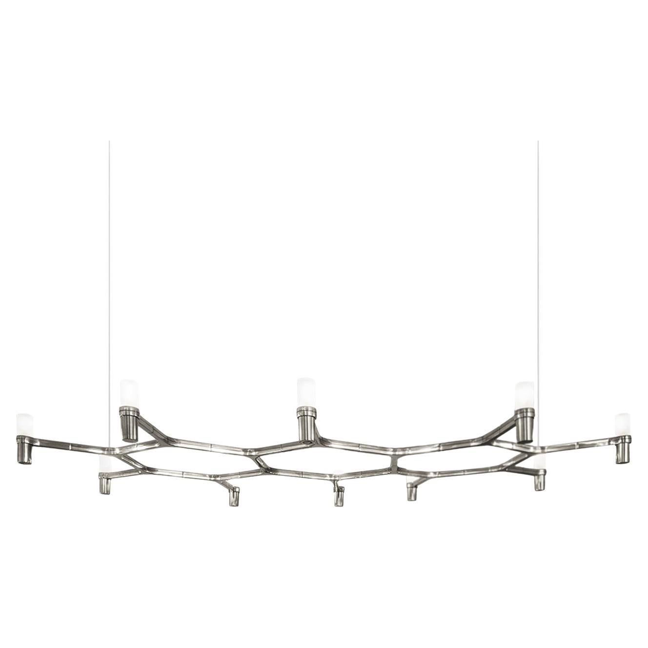 Nemo Crown Plana Pendant Light in Aluminum & Glass Polished