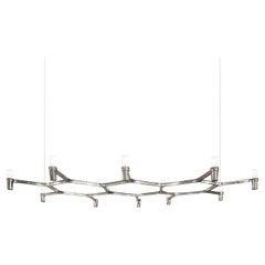 Nemo Crown Plana Pendant Light in Aluminum & Glass Polished
