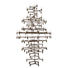 Nemo Crown Royal Pendant Light in Aluminum & Glass Black Painted