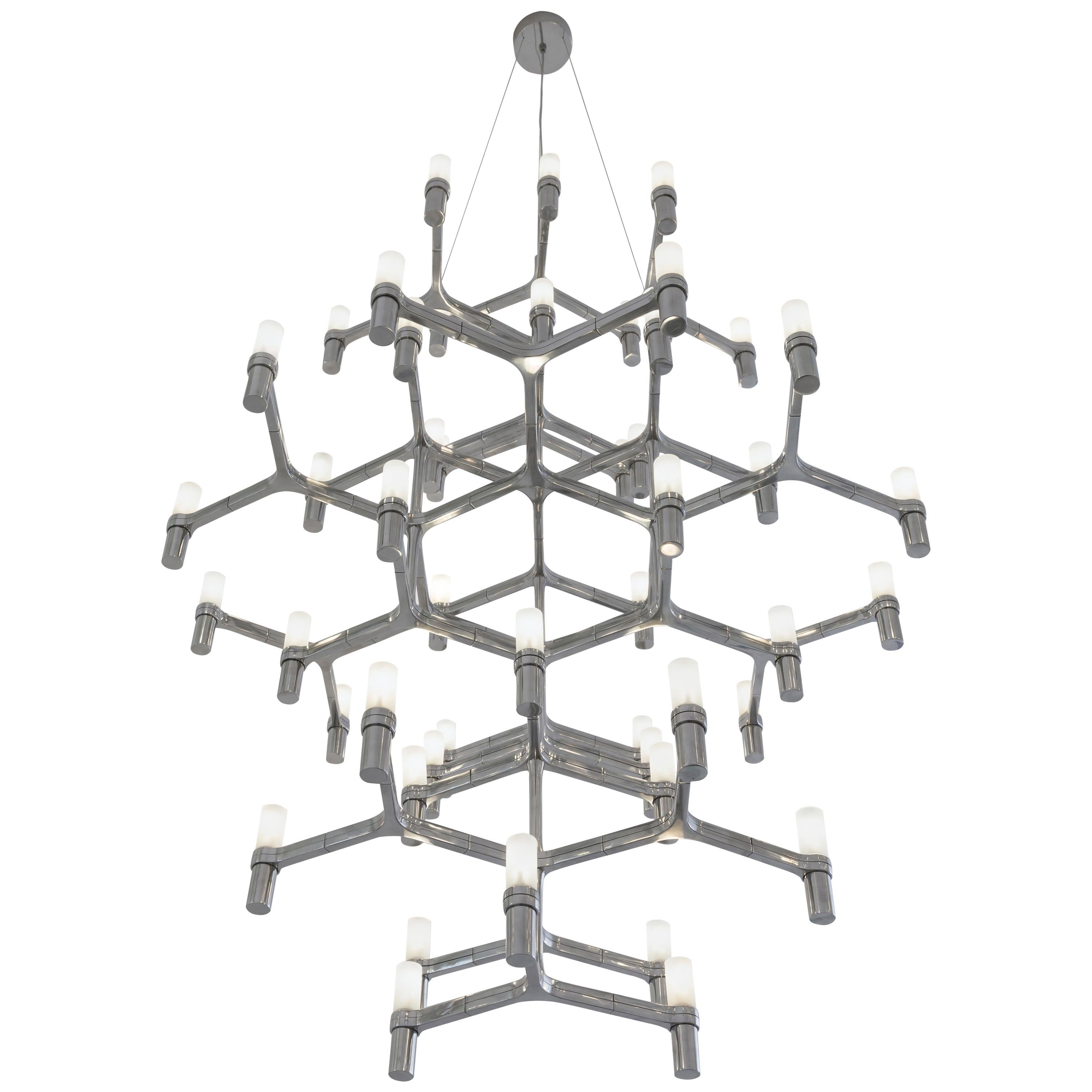 For Sale: Silver (Polished) Nemo Crown Summa Dimmable Pendant Chandeliers by Jehs + Laub