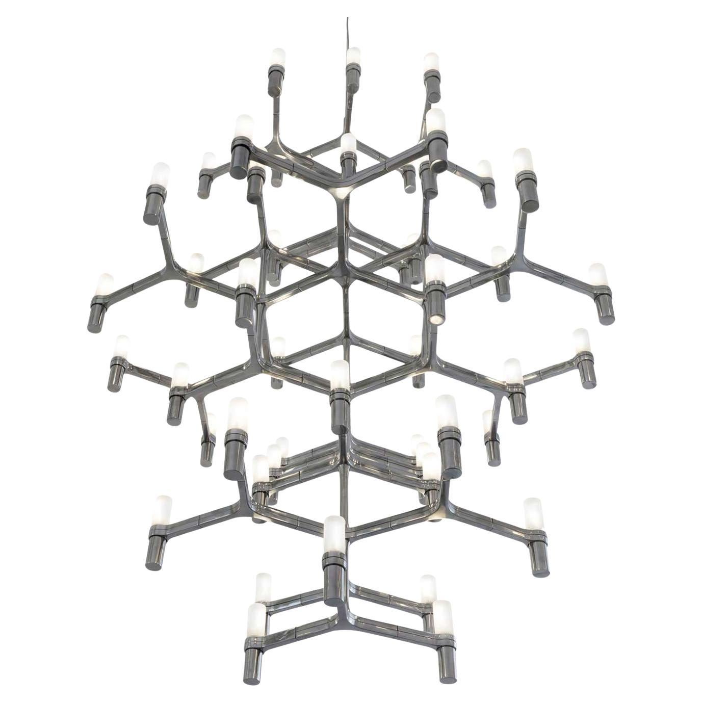 Nemo Crown Summa Pendant Light in Aluminum & Glass Polished
