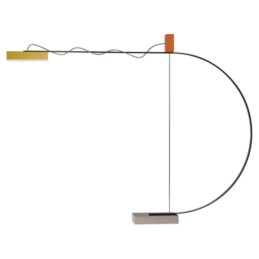 Nemo Cupido Tischleuchte aus Aluminium und Inox Orange/Gelb von Alon Rotman im Angebot