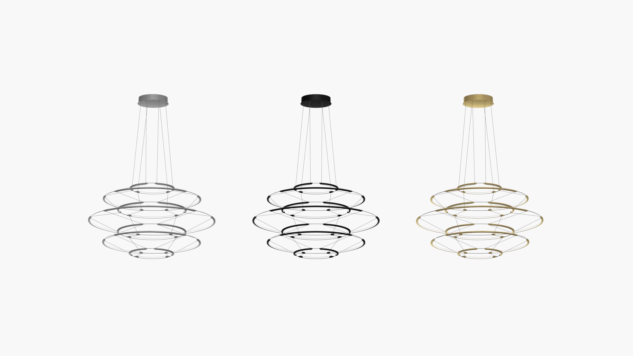 Contemporary Nemo Drop 7 LED 2700K Pendant Light in Black by Arihiro Miyake For Sale