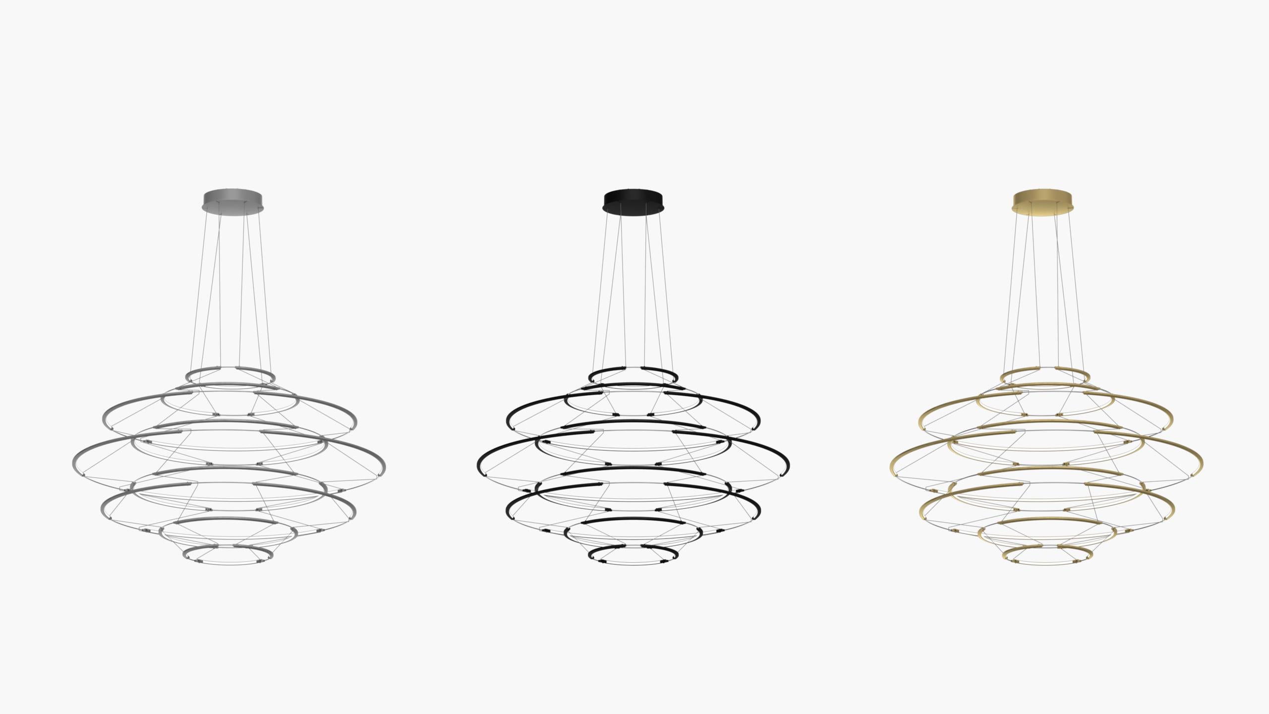 Lampada a sospensione Nemo Drop 9 LED 2700K in nero di Arihiro Miyake in vendita 2