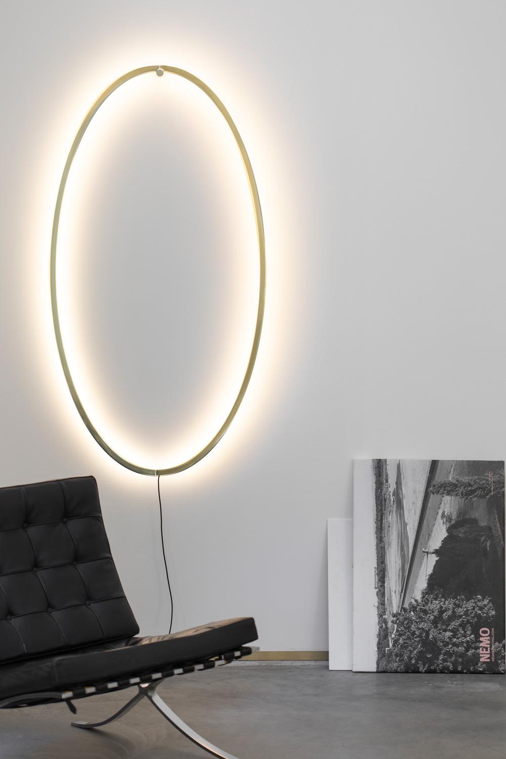 Iluminación LED de suelo/pared Nemo Ellisse en negro by Federico Palazzari en venta 1
