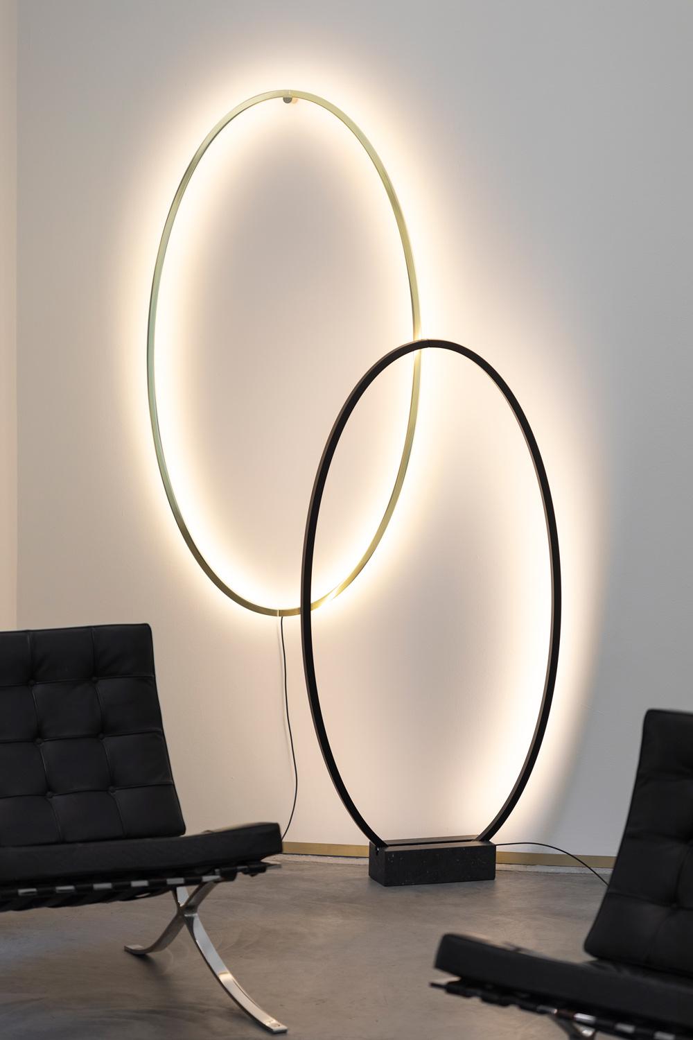 Iluminación LED de suelo/pared Nemo Ellisse en negro by Federico Palazzari en venta 3