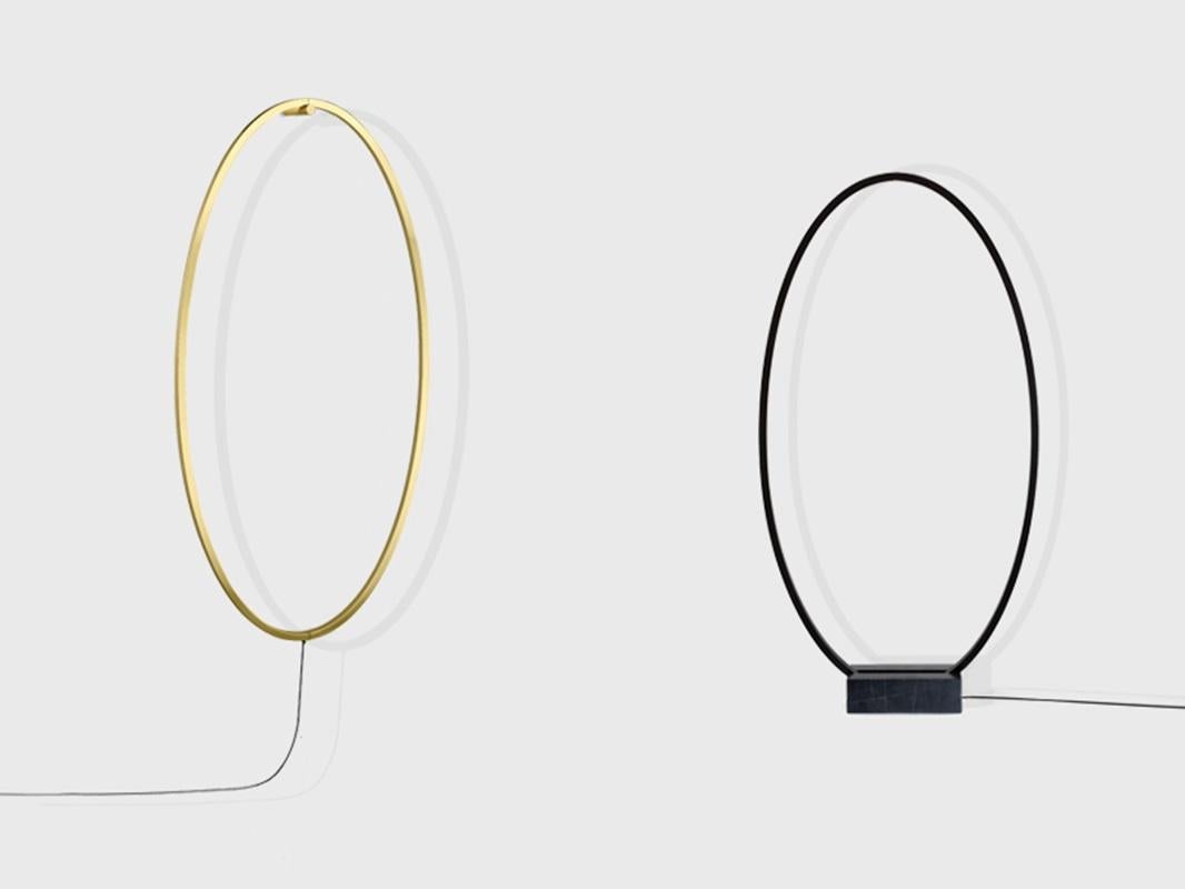 Nemo Ellisse LED Steh-/Wandleuchte in Gold poliert eloxiert (Italienisch) im Angebot