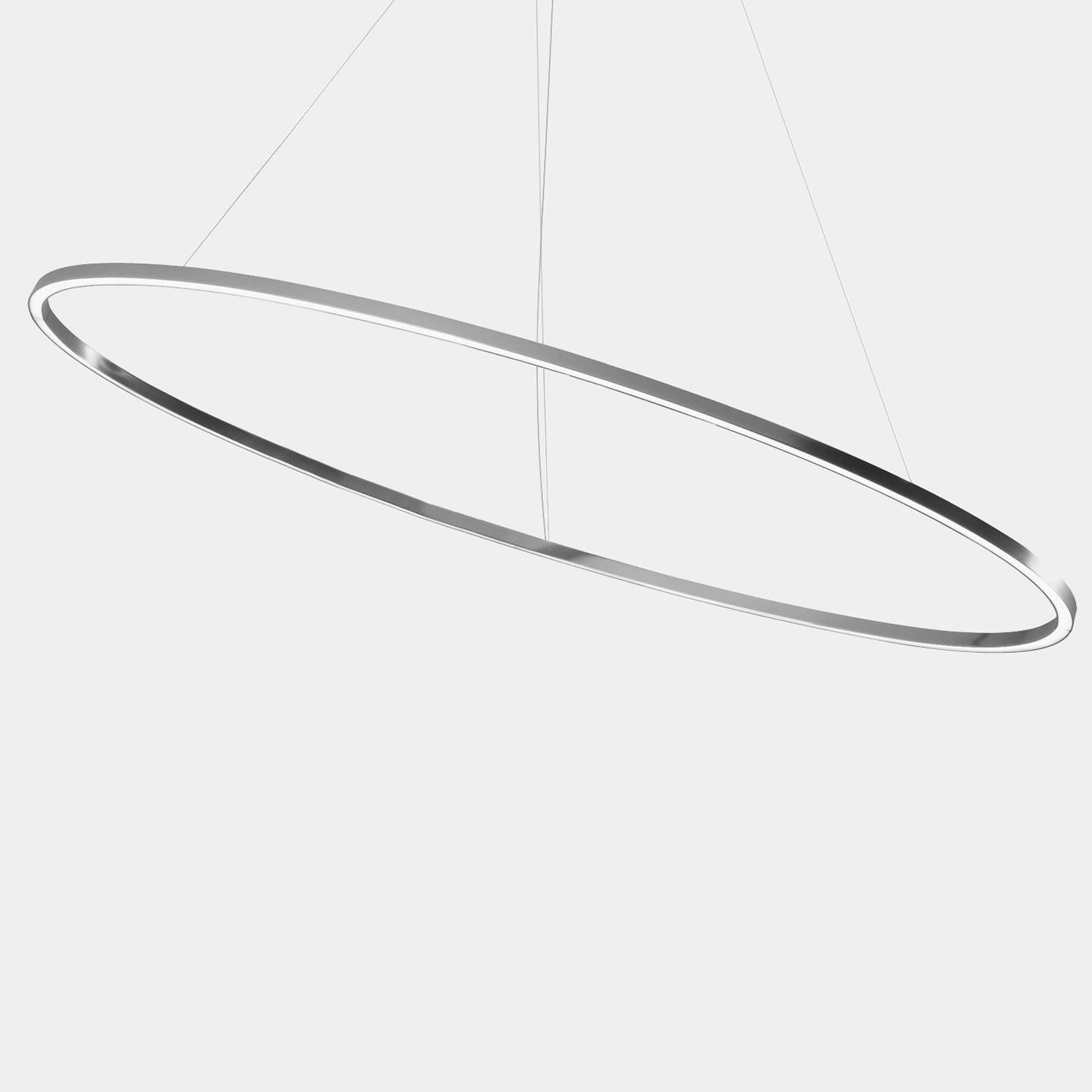 Italian Nemo Ellisse Major Down LED2700K Pendant Light in Polished by Federico Palazzari For Sale