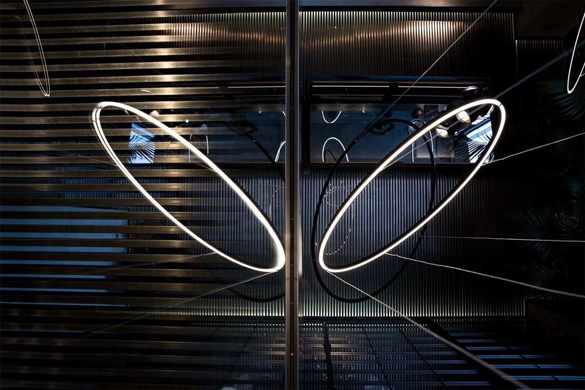 Contemporary Nemo Ellisse Major Down LED2700K Pendant Light in Polished by Federico Palazzari For Sale