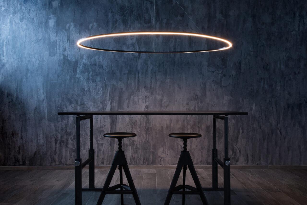 Nemo Ellisse Mega Down LED 2700K Pendant Light in Aluminum Gold Painted In New Condition For Sale In Brooklyn, NY