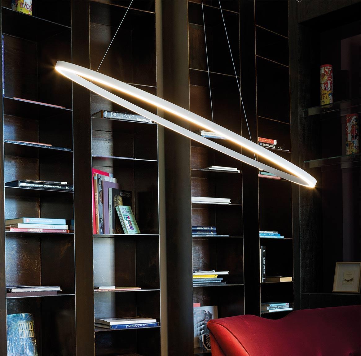 Nemo Ellisse Minor Down LED 2700K Pendant Light in Gold Polished Anodized In New Condition For Sale In Brooklyn, NY