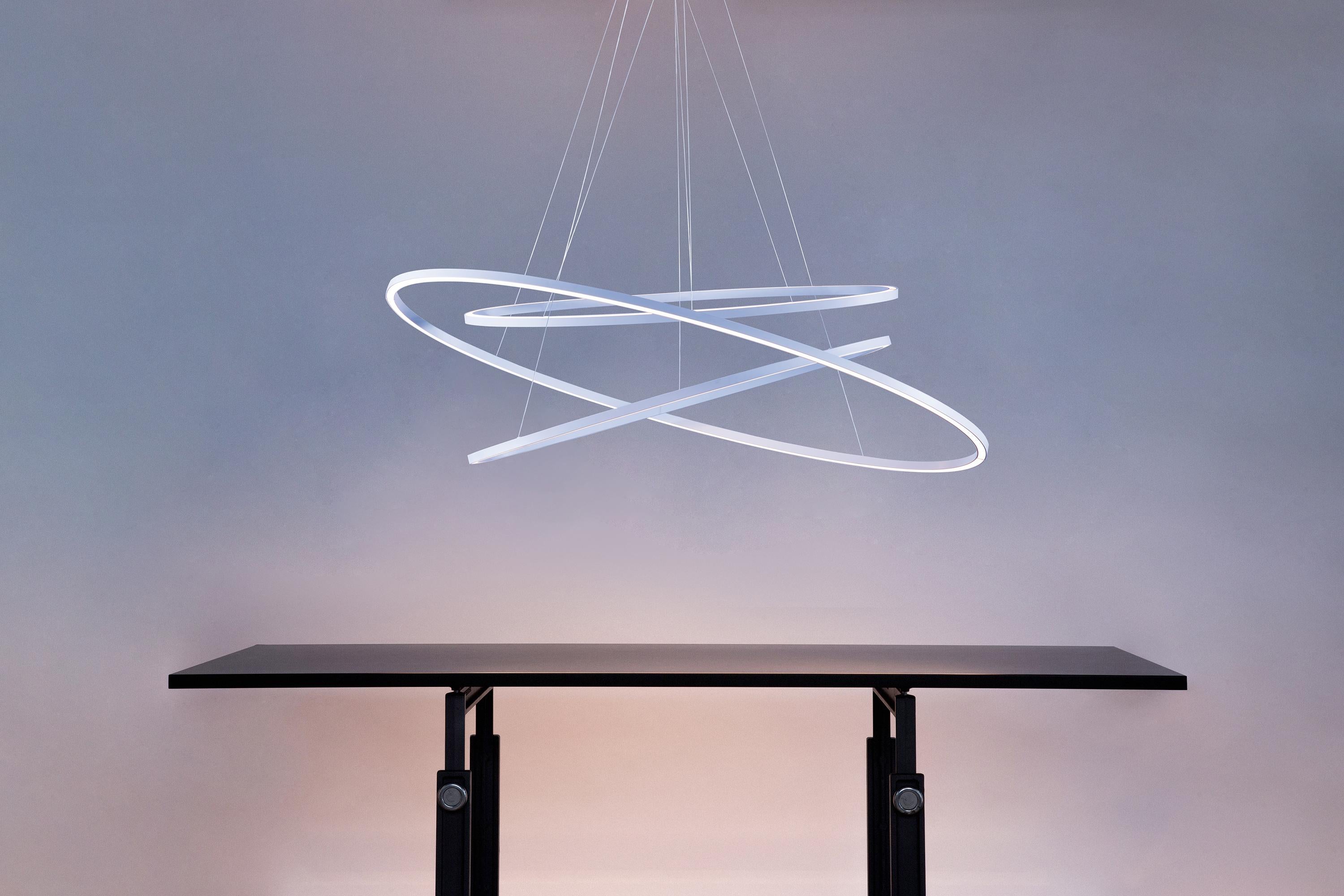 Nemo Ellisse Pendant Triple LED 2700K Dimmable Lamp by Federico Palazzari For Sale 1