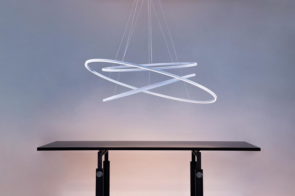 Nemo Ellisse Pendant Triple LED 2700K Dimmable Lamp by Federico Palazzari For Sale 4