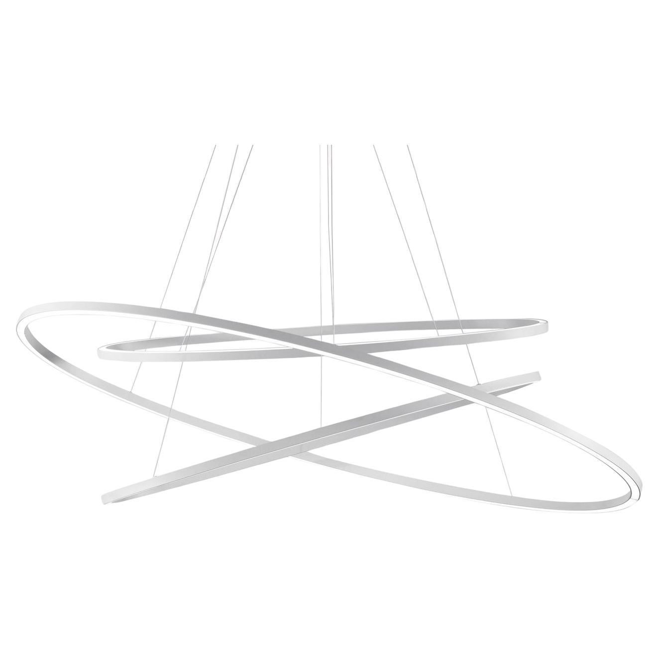 Nemo Ellisse Triple LED 3500K Pendant Light in White by Federico Palazzari