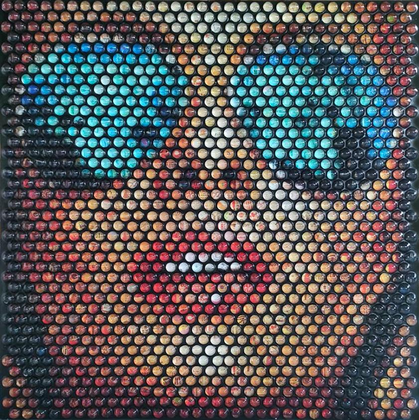 Portrait Painting Nemo Jantzen - Boogie Woogie - Noir