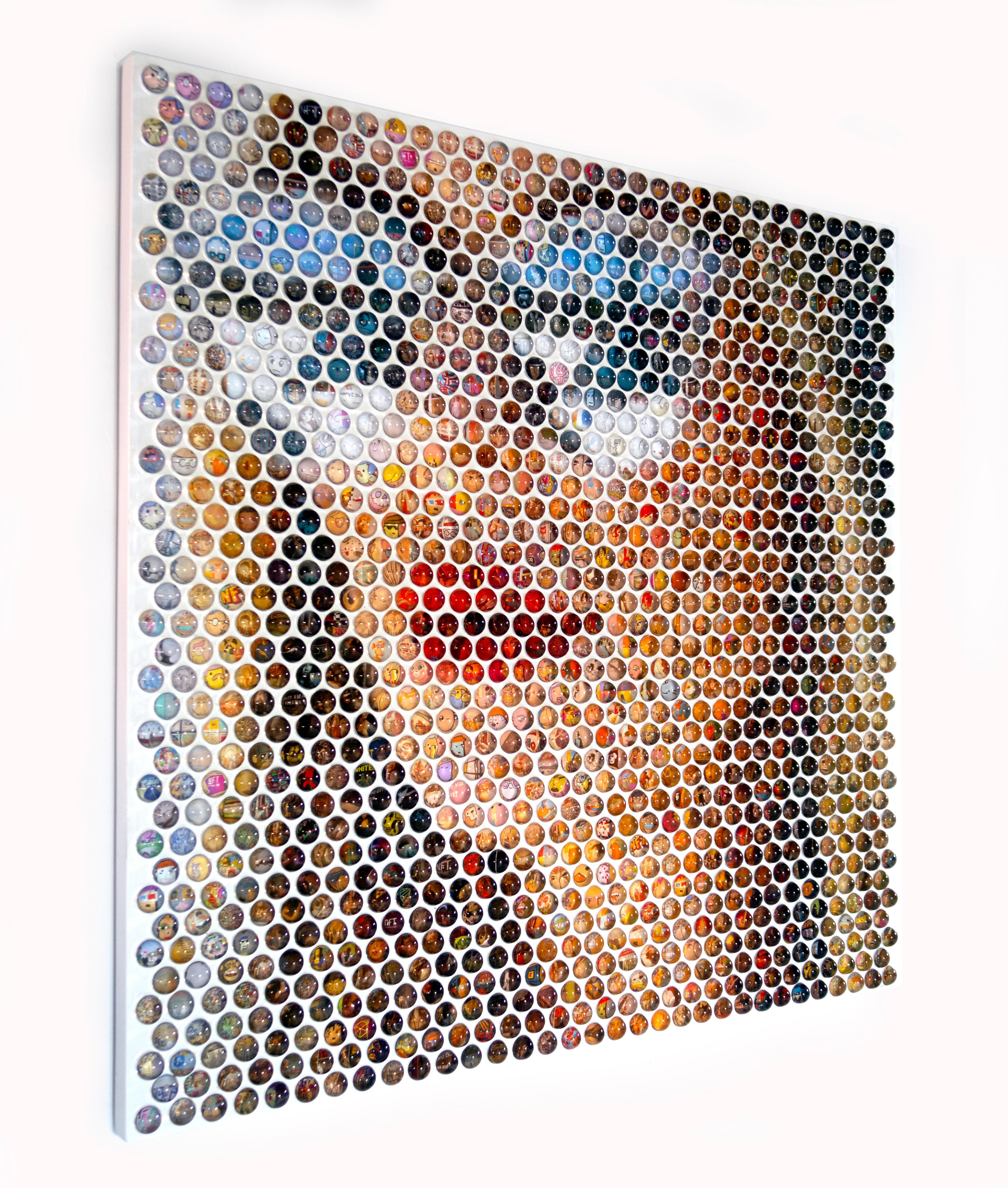Œuvre d'art de portrait en résine de style minimaliste et côtier de Nemo Jantzen en vente 1