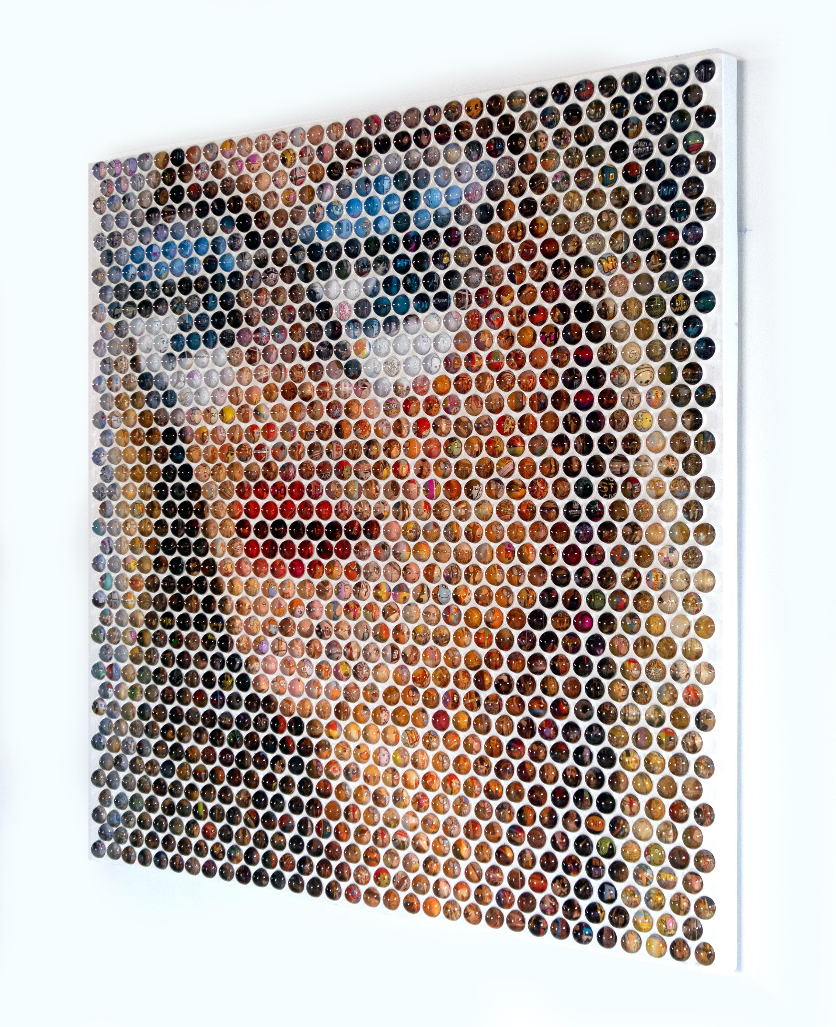 Œuvre d'art de portrait en résine de style minimaliste et côtier de Nemo Jantzen en vente 4