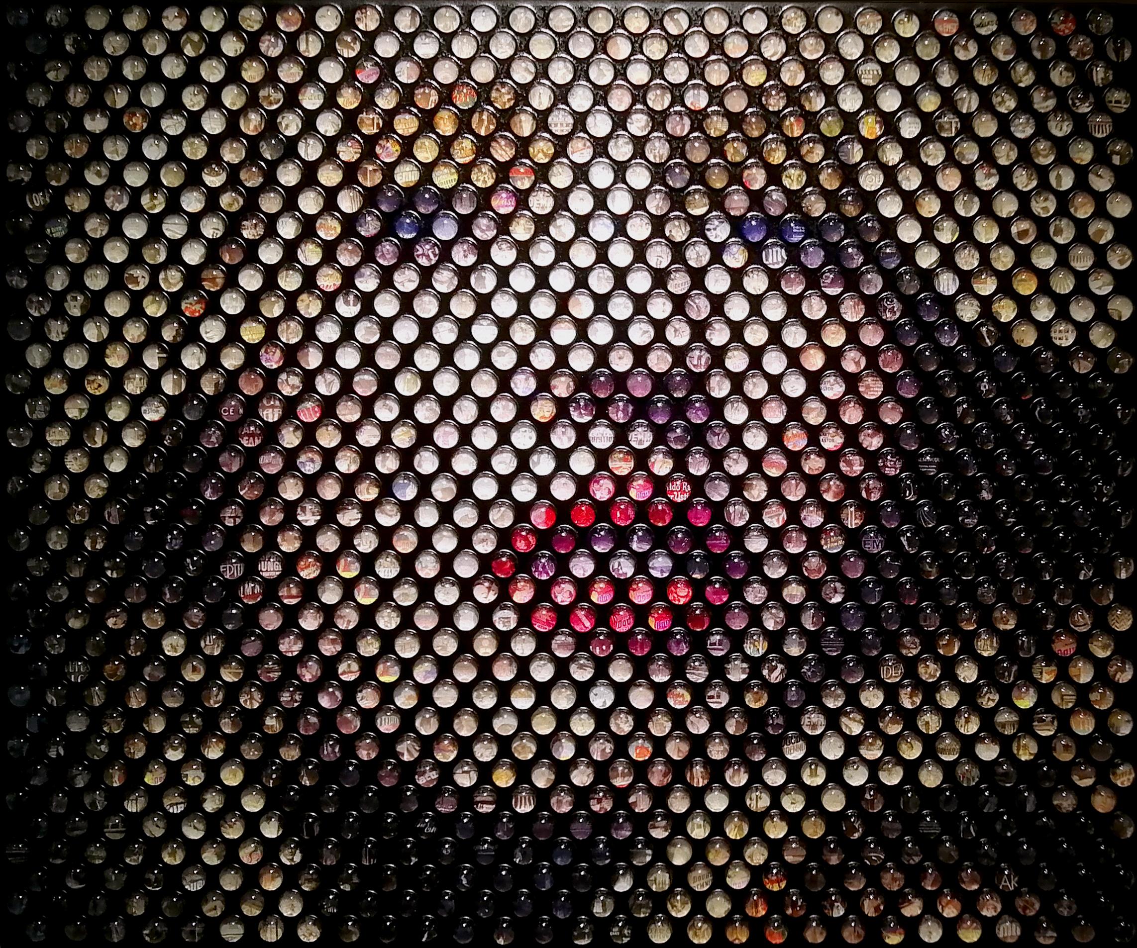 Cine Negro - Siglo XXI, Contemporáneo, Retrato, Técnica mixta, Cúpulas de resina