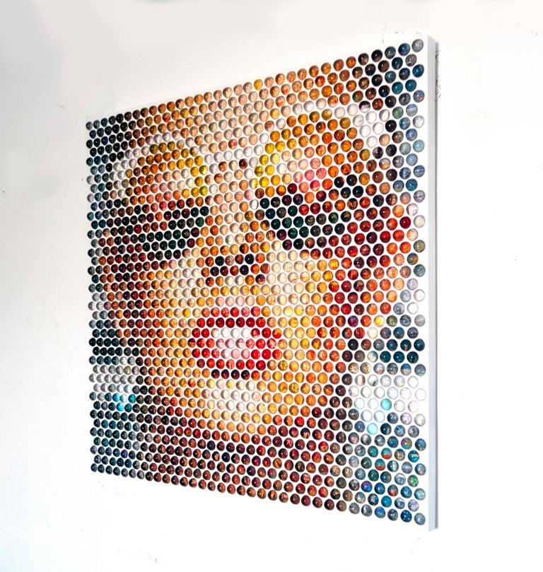 Pointillist Pop Art Portrait Domes Art by Nemo Jantzen- Heatwave For Sale 1