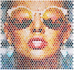 Pointillist Pop Art Portrait Domes Art by Nemo Jantzen- Heatwave