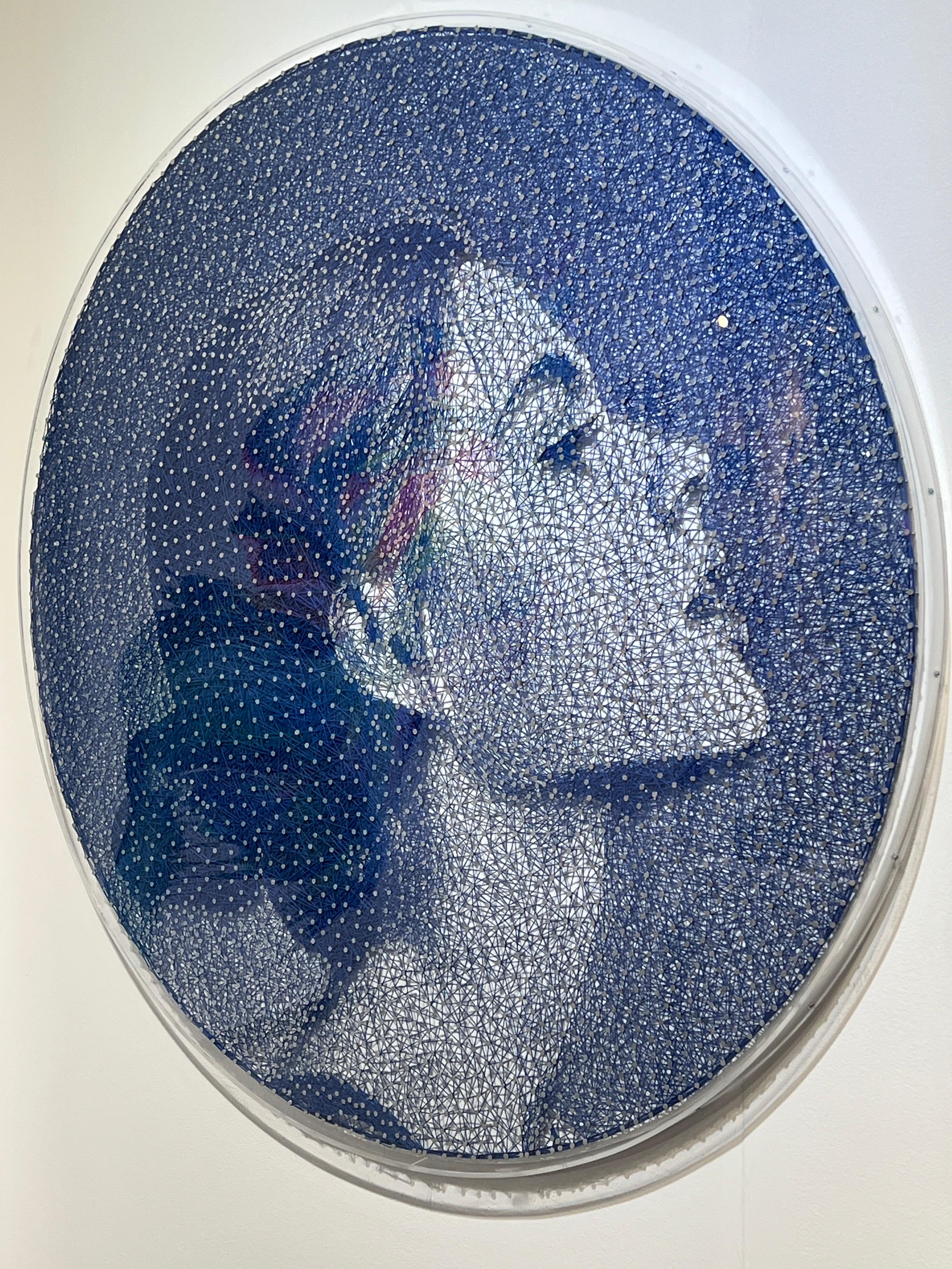 Nails and thread on wooden panel, comes in plexi glass box.

In his latest body of work, the Dutch artist Nemo Jantzen is combining skills obtained in the earlier years of his career as a painter, sketching his subjects on canvas or paper and