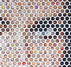 Let's Get It On - 21st Cent, Contemporary Pop Portrait, Mixed Media, Resin Domes