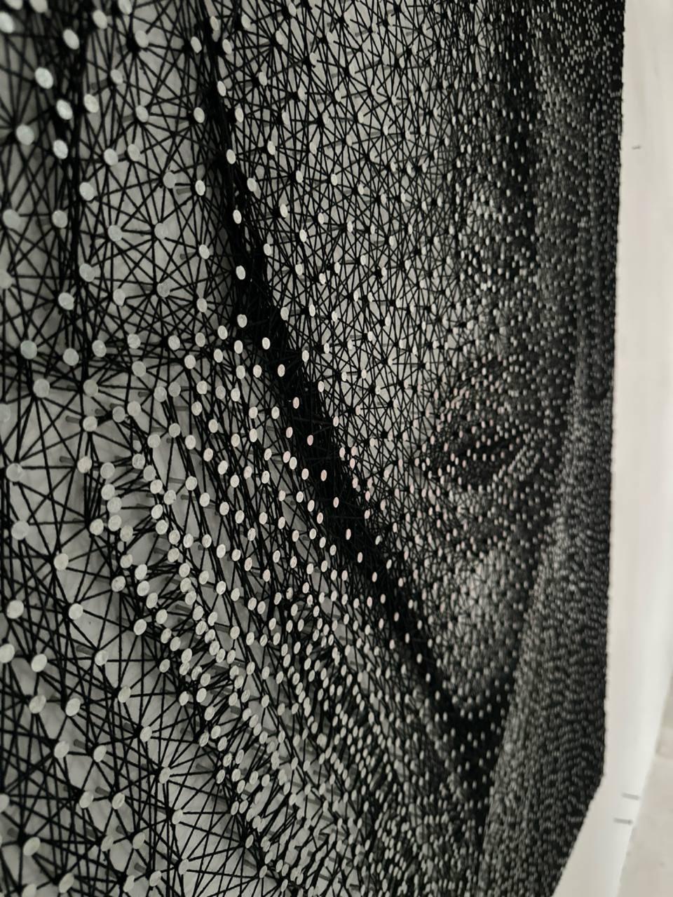 Winter- Contemporary Moody B&W String Portrait by Nemo Jantzen For Sale 11