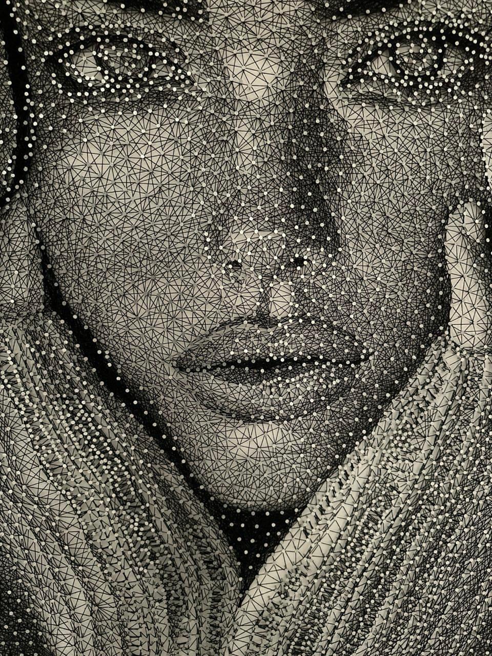 Winter- Contemporary Moody B&W String Portrait by Nemo Jantzen For Sale 7