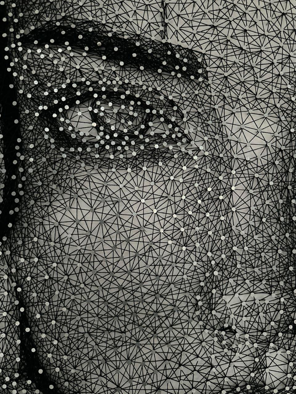 Winter- Contemporary Moody B&W String Portrait by Nemo Jantzen For Sale 8