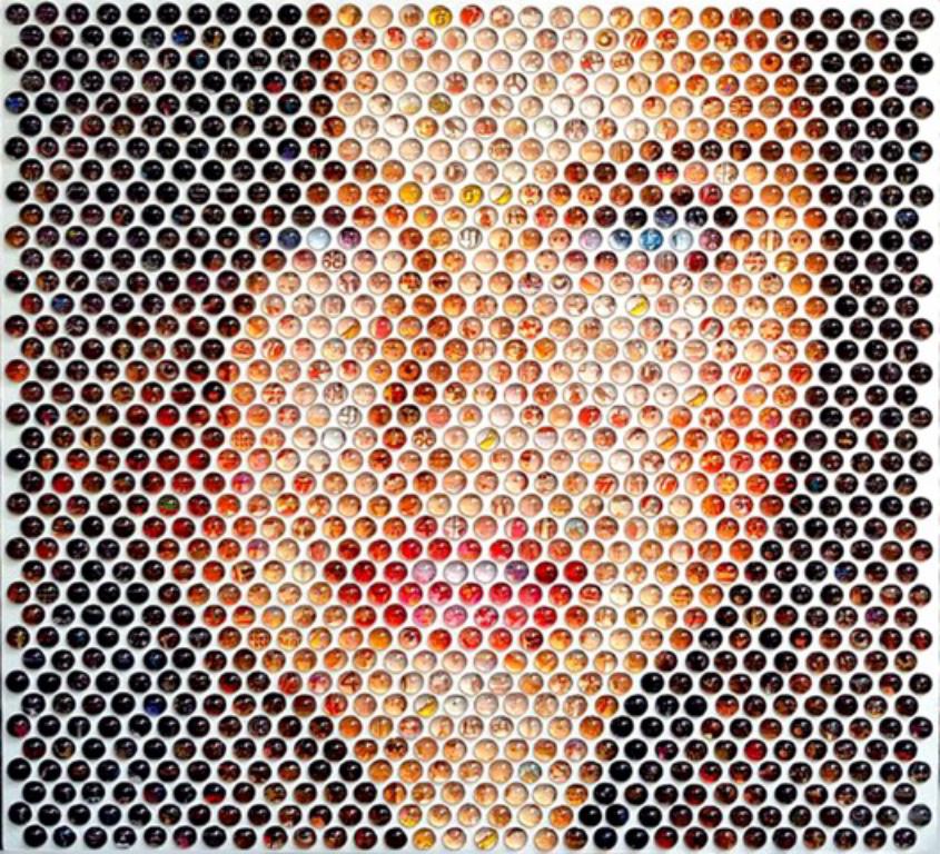 Cohete - Siglo XXI, Contemporáneo, Retrato, Técnica mixta y Cúpulas de resina