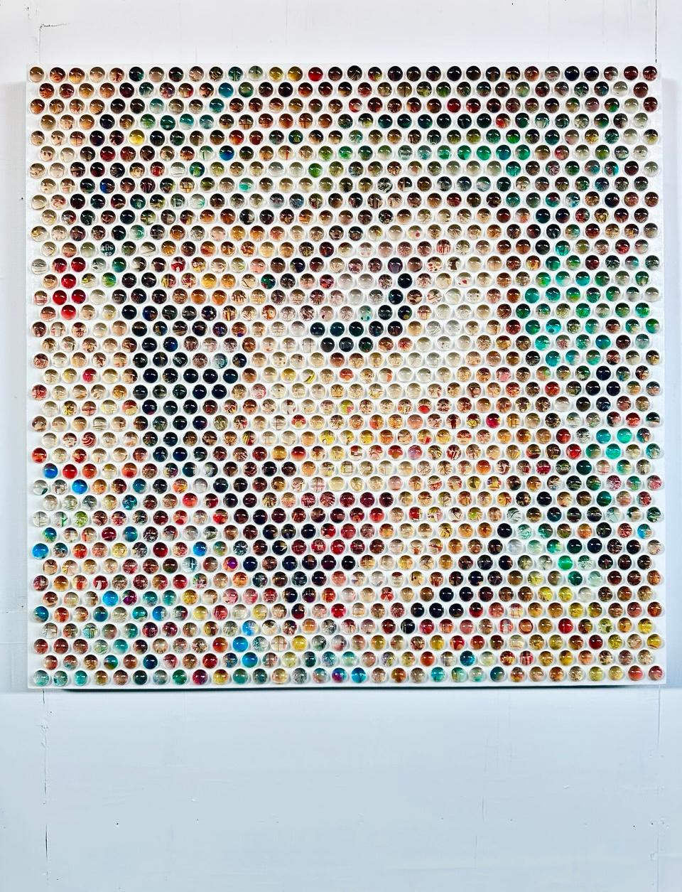 Belleza turquesa Retrato puntillista de Nemo Jantzen