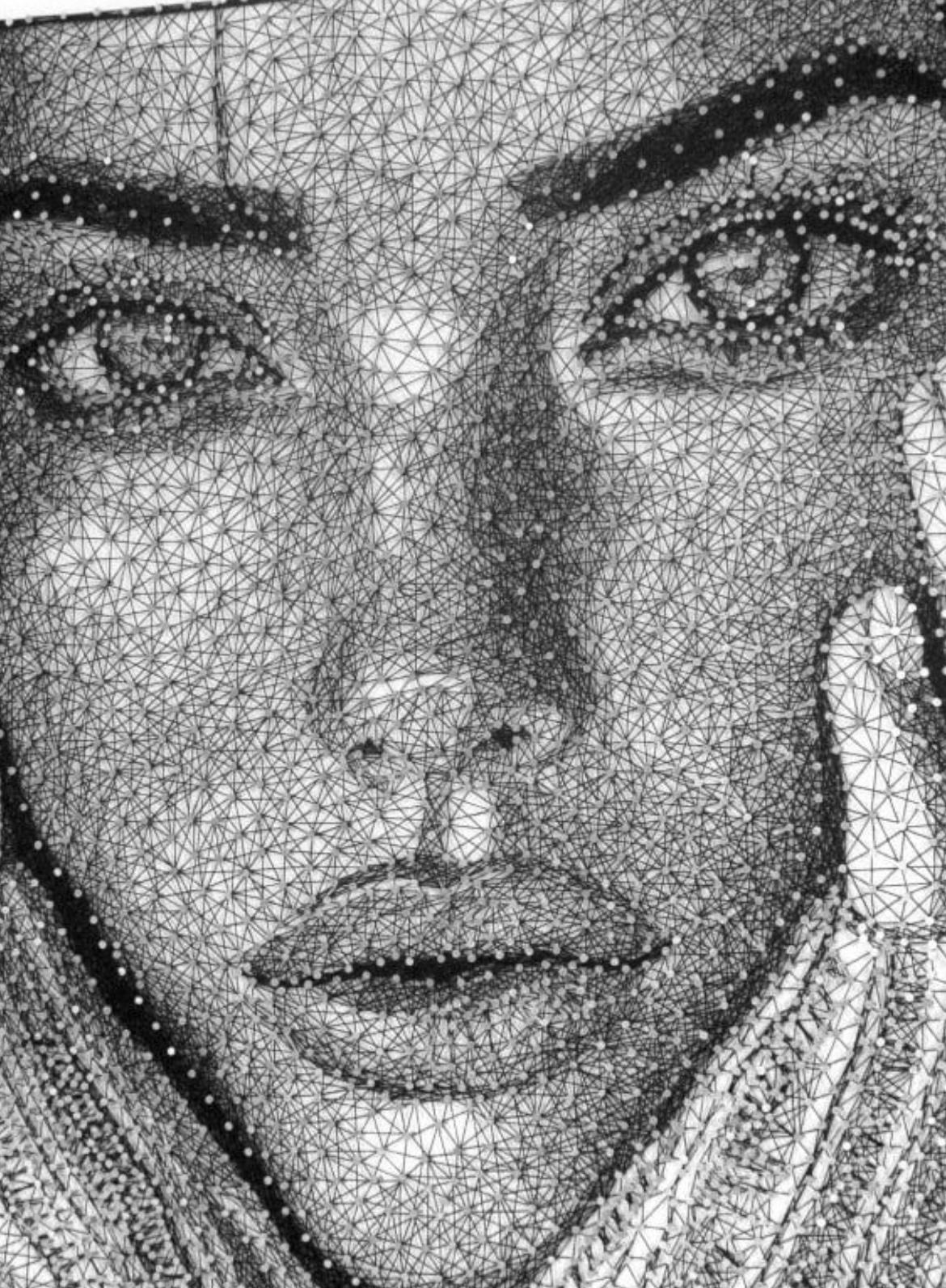 Winter- Contemporary Moody B&W String Portrait by Nemo Jantzen For Sale 4