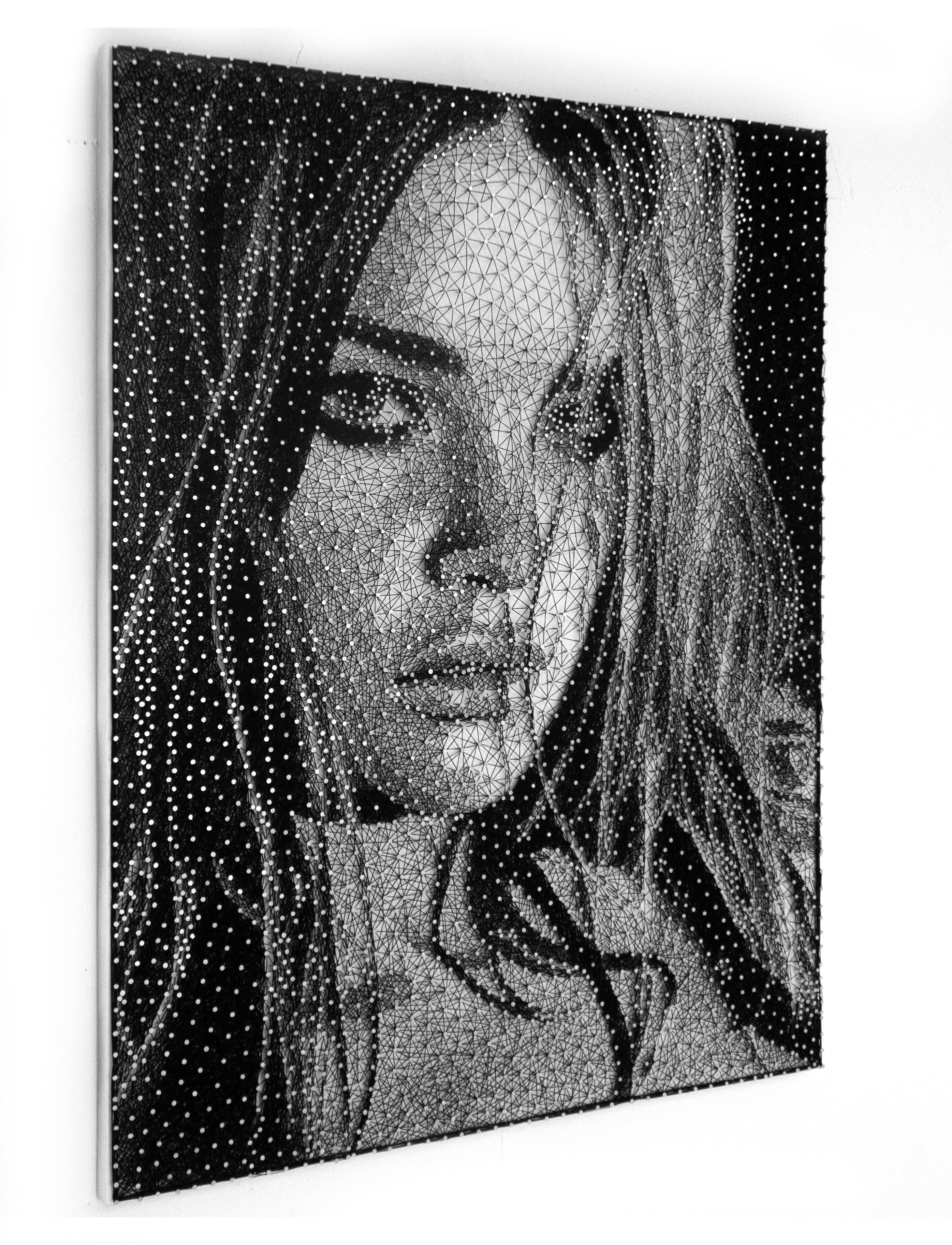 Bold Black Thread Portrait by Nemo Jantzen For Sale 2