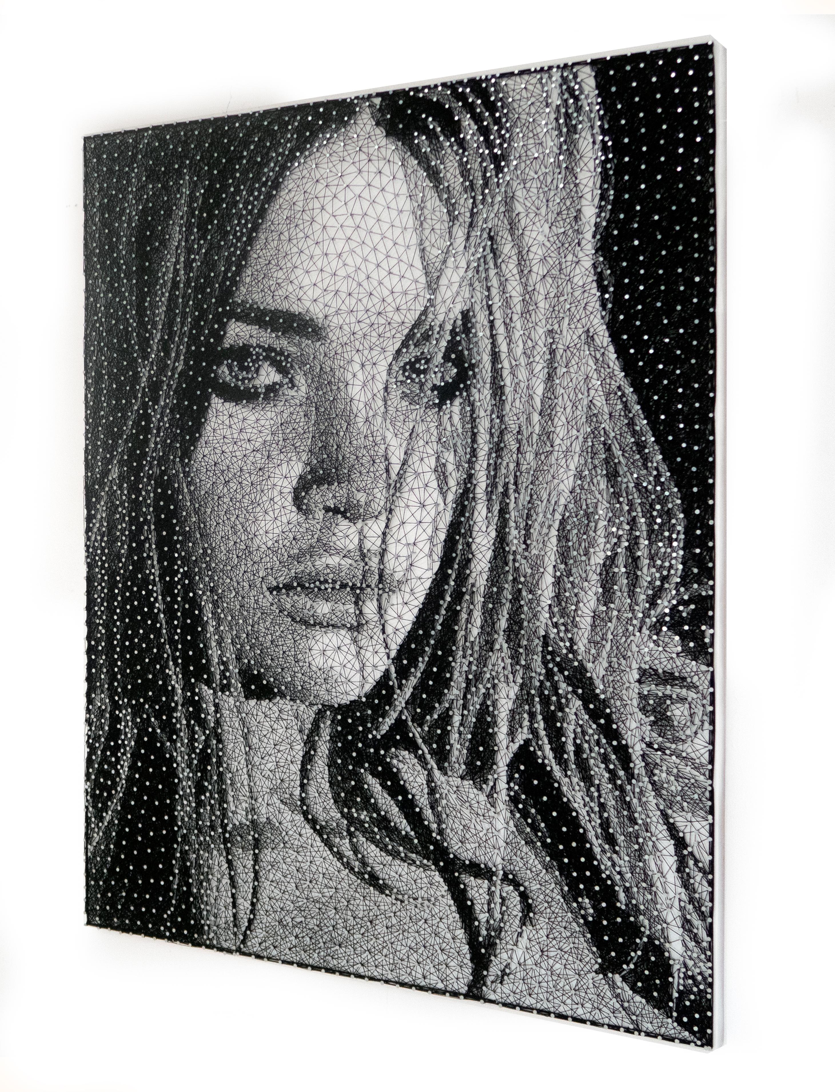 Bold Black Thread Portrait by Nemo Jantzen For Sale 3