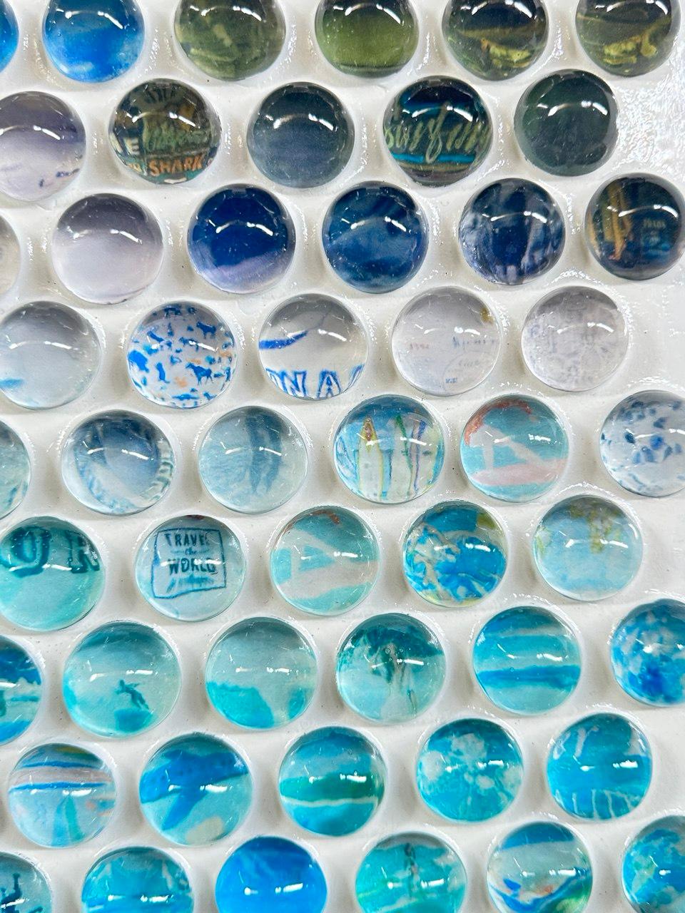Iconico ritratto pop art blu costiero Paradise di Nemo Jantzen in vendita 9